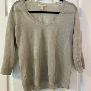 Banana Republic Gold Scoop Neck Sweater